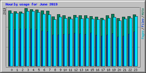 Hourly usage for June 2019