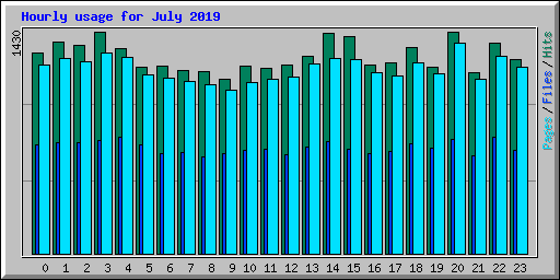 Hourly usage for July 2019