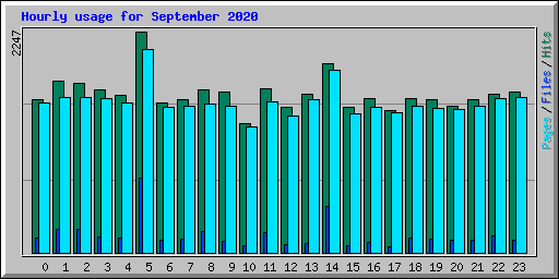 Hourly usage for September 2020