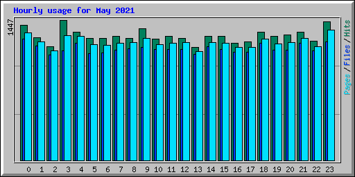 Hourly usage for May 2021