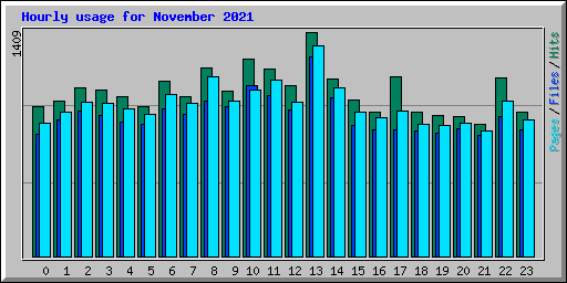 Hourly usage for November 2021