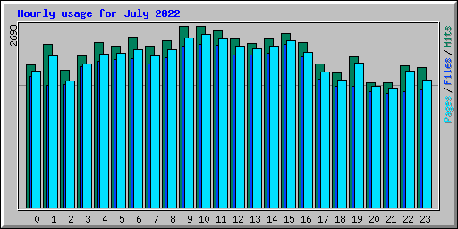 Hourly usage for July 2022