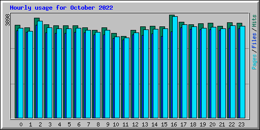 Hourly usage for October 2022