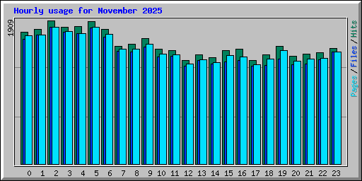 Hourly usage for November 2025