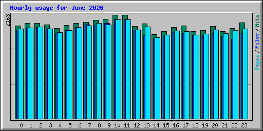 Hourly usage for June 2026